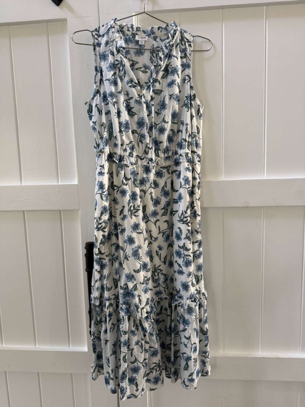J. Crew Factory Sleeveless Floral Tiered Midi Dress - Size 4P
